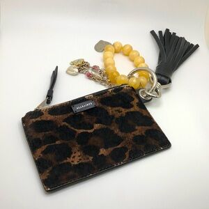AllSaints | Leopard Print calf hair Coin Purse wristlet